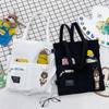 Bolso Cruzado Estudiante Femenina Estilo Coreano Bolso de Hombro de Lona Campus Lindo Versátil Mismo Estilo que la Novia Bolso de Mano