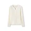 [Fio Yangzi 120s] CHAO Fine Suéter de Tricô Gola V Manga Longa 100% Lã Merino para Mulheres, Início do Outono 26