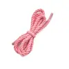 Cuerda redonda trenzada gruesa de algodón y lino de tres hebras de colores de 5 mm para zapatillas, ropa, sombreros y como cordón para sudaderas