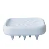 Cepillo de baño de silicona para gatos y perros, peine para el cuidado del cabello, cabeza suave, cepillo de silicona, cepillo masajeador del cuero cabelludo, artefacto para champú
