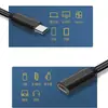 Cable de Extensión Macho a Hembra Carga Rápida Transferencia de Archivos de 1 GB en 1 Segundo Transmisión de Alta Definición 4K Negro 20 Gb USB 3.1 Tipo-C
