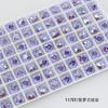 Dongzhou Arte de Uñas Rhinestones Cuadrados Gruesos Recubiertos de Colores 8mm K9 al por Mayor Brillantes de Fondo Puntiagudo Decoración de Uñas Portátil Rhinestones Cuadrados Gruesos