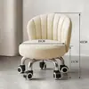Banqueta Giratória Doméstica com Encosto, Banqueta Pequena com Rodas, Banqueta Baixa, Banqueta Redonda, Banqueta de Preenchimento de Costura, Banqueta Móvel, Banqueta de Aprendizagem Infantil