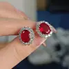 Brincos ao vivo femininos Ins Love S925 prata esterlina zircônia seis garras zircônia brincos acessórios para orelha brilhantes populares