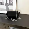 Otoño e Invierno Nuevo Bolso Caliente con Perforaciones Bolso de Mujer Moda Estilo Occidental Bolso de Hombro Completamente de Diamante Moda Cadena de Comercio Exterior Bolso Cruzado con Pedrería