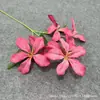 6 Cabeças de Orquídea Chama Flores Artificiais, Linhas de Lírio, Flores Decorativas, Arranjos de Flores, Arranjos de Flores para Parede de Flores, Flores Artificiais para Decoração de Hotel e Casa