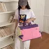 Bolso de mano grande de color block transfronterizo para viajes cortos, viajes de negocios, bolsa de equipaje de hombro o cruzada, bolsa de almacenamiento para deportes y fitness