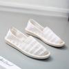 2018 Nuevos Zapatos de Verano de Pescador para Mujer Planos Combinan con Todo Slip-on Perezosos Zapatos de Estudiante Transpirables de Malla Hueca para Mujer