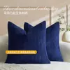 Funda de almohada de pana a rayas minimalista nórdica, funda de cojín de felpa de color liso retro americano, funda decorativa para muebles suaves de otoño e invierno