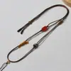 Hebilla de Paz Tejida a Mano con Cuerda y Colgante de Jade, Colgante de Jadeíta y Jade Hetian con Cuerda para Colgar, Cuerda para Collar de Buda de Jade Semi-Terminada para Colgar en el Cuello, Versátil