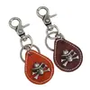 Llavero de Calavera de Cuero Retro Europeo y Americano Suministro de Comercio Electrónico Transfronterizo Llavero de Cuero Punk Accesorios para Hombre
