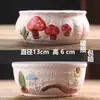 Vaso de flor suculenta cerâmica vaso de árvore velha diâmetro grande liquidação combinação especial cerâmica grossa retangular com prato criativo