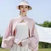 Ropa de verano nueva para mujer de seda helada con protección solar, protección UV, súper elegante y versátil, adecuada para ciclismo, conducir y como chal exterior.