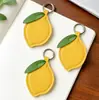Llavero de Piel de Fruta Estilo Ins Manzana Limón Piña Melocotón Colgante Decoración de Bolsa Fábrica Mayorista en Stock