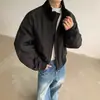 Chaqueta de piloto gruesa con cuello alto Abrigo de algodón para hombre Invierno Tendencia Estilo Americano Chaqueta de algodón Chaqueta corta de algodón para jóvenes