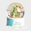 Adornos artesanales de bolas de cristal con baño de resina personalizado para Navidad, de 65 mm de diámetro, con forma de copo de nieve y agua.