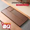 Bandeja de Chá em Madeira Maciça, Retangular, Design Simples, para Uso Doméstico ou de Escritório, com Drenagem, Adequada para Infusão de Chá Seco, Estilo Kung Fu
