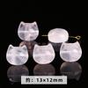 Jingdian Jóias Pó Natural Cristal Sem Rosto Gato Pequena Gota Escultura Diy Jóias Pingente Pingente Produtos Semi-acabados Atacado