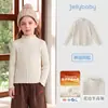 Suéter Jerry para Bebês Meninas 2026 Outono Novo Estilo Crianças Maiores Camada Base Malha Quente Roupas de Inverno para Bebês