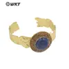 B627 Color Artístico Clásico Piedra Preciosa Strass Latón Irregular Pulsera Diaria Pulsera Superpuesta Pulsera Versátil