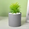 Vaso de Flor de Plástico Cerâmico Imitação Vaso Galão Espesso de Pp Simples Doméstico Redondo Orquídea Borboleta Rabanete Verde Planta em Vaso de Varanda