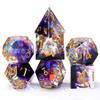 Nuevo set de dados de resina puntiagudos de calavera de gran venta del fabricante, dados afilados, dados poliédricos, dados para juegos de rol DND