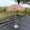 Guarda-sol de Palha Realista para Exterior, Proteção contra Sol e Chuva, Guarda-sol para Pátio, Guarda-sol Grande Dobrável para Pontos Turísticos e Praias