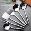 0,8 mm Utensílios de Cozinha Conjunto de Espátulas Conjunto Completo Colher de Arroz Doméstica Concha Conjunto Completo de Utensílios de Cozinha de Aço Inoxidável