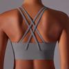 Ropa interior deportiva nude europea y americana push up sexy sin costuras de una copa espalda de belleza sujetador de yoga chaleco de fitness para correr para mujer