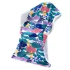 Toalla de playa suave absorbente con impresión digital al por mayor de fábrica, toalla de baño de microfibra portátil de secado rápido para verano