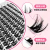 Europeas y Americanas Transfronterizas Más Vendidas DIY Segmentadas de un Solo Racimo Encrespamiento de Cabello Termofusible Gruesas de Gran Capacidad Injertadas Pestañas Postizas
