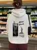 Talla Europea Transfronteriza Talla Europea Otoño e Invierno Europeo y Americano Con Capucha Estampado de Nueva York Sudadera de Manga Larga Bolsa Canguro