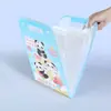 Carpeta de Acordeón 3D de Panda de Dibujos Animados con 13 Compartimentos, Linda Carpeta para Exámenes de Estudiante, Organizador de Documentos Portátil A4 con 4 Páginas de Inserción