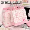 Colección de Bolsas de Regalo de Aspecto Elegante, Cartulina Blanca de Cáscara Dura Engrosada, Bolsas de Mano de Dibujos Animados Simples y Exquisitas de Gran Capacidad