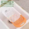 Cesta Drenante Expansível para Lavar Legumes, Bandeja de Frutas de Cozinha de Camada Dupla, Suporte de Armazenamento para Pia, Cesta com Filtro de Água