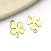 Accesorios de Estampado de Patrón de Acero Inoxidable Colgante con Forma de Luna, Estrella, Trébol de Cuatro Hojas para Collar, Pulsera DIY Accesorios Colgante