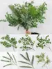 Planta Verde para Casamento Flor Verde Folha de Eucalipto Flor Artificial Decoração de Casamento Arranjo de Flores Folha de Grama Plástica