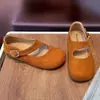 2026 Primavera/Outono Novo Retro Francês Bico Aberto Confortável Solado Macio Sandália Birkenstock Mary Jane Moda Sapatos Individuais Femininos