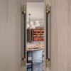 Manija de Puerta de Acero Inoxidable Europea, Nueva Manija de Vidrio Estilo Chino, Manija Grande Moderna Simple de Madera Maciza para Caja de Hotel
