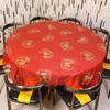 Mesa Redonda Mantel Rojo Boda Mantel Transparente Mantel Desechable Boda Mantel de Plástico Engrosado Mesa Redonda Grande Pe