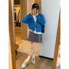 Cárdigan de Punto Suave y Multicolor para Mujer, Nuevo Estilo Primavera y Otoño, Cardigan de Punto Simple con Cuello en V Estilo Perezoso, Moderno
