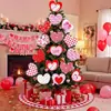 Decoraciones de Tablero de PP con Forma de Corazón Rojo y Rosa Grandes para el Día de San Valentín Transfronterizo, Decoraciones Personalizadas de San Valentín para Colgar en el Árbol de Navidad