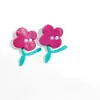 Ilustrações Fofas de Flores Pequenas Tridimensionais, Flores Pequenas Infantis, Acessórios de Aplicação em Acrílico, Materiais para Brincos Artesanais DIY Atacado