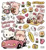 Calcomanías para Planificador Sencillo 6D Sky Grande Hello Kitty Cerdo en Lata Calcomanías en Relieve Calcomanías para Laptop iPad DIY