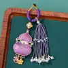 Dinastía Song Brocado Conservación del Color Chapado en Oro Semilla de Calabaza Cuentas Borla Hebilla de Anillo Colgante DIY Nuevo Estilo Chino Símbolo de Fortuna y Prosperidad Adorno Portátil