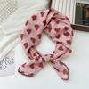 68 Algodón y Lino Estilo Coreano Pañuelo Cuadrado Pequeño para Mujer Primavera y Otoño Versátil Suave Transpirable Protección para el Cuello Pañuelo Fino Decorativo Pañuelo Pequeño