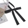 Pajarita de Color Sólido con Puntiagudos y Acentos de Plumas, Accesorios Jk, Pajarita Estilo Japonés para Estudiante Mujer, Pajarita Grande con Cordón, Estilo Uniforme Escolar