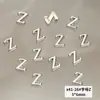 Joias de unha de liga X41 atacado metal estéreo 26 letras inglesas mistas acessórios de decoração de unha diy
