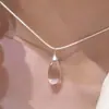 Collar de Gota de Agua Transparente Estilo Rachel para Mujer, Diseño de Moda con un Toque de Lujo, Cadena Versátil y Elegante para la Clavícula