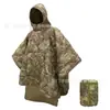 Saco de Dormir Cálido de Camuflaje para Exteriores, Saco de Dormir de Camuflaje Estilo Capa, Saco de Dormir de Emergencia Portátil para Montañismo, Camping, Viajes